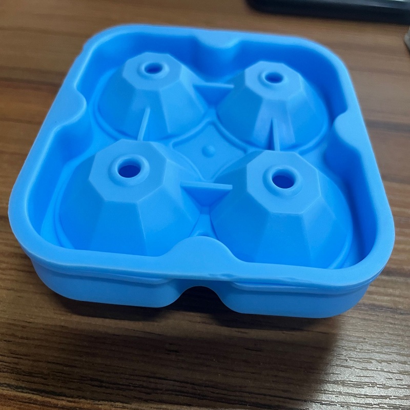 硅膠鉆石冰格 亞馬遜4孔鉆石冰格 食品級(jí)硅膠鉆石冰模